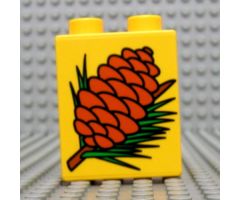 Duplo, Brick 1 x 2 x 2 with Pinecone Pattern