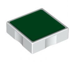 Duplo, Tile 2 x 2 with Shape Green Square Pattern