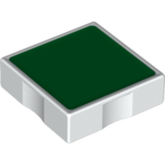 Duplo, Tile 2 x 2 with Shape Green Square Pattern