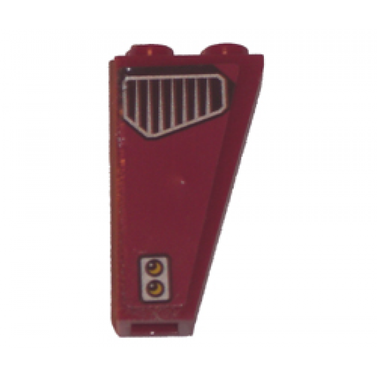 Slope, Inverted 75 2 x 1 x 3 with Vent and Buttons Pattern on Left Side (Sticker) - Set 8102