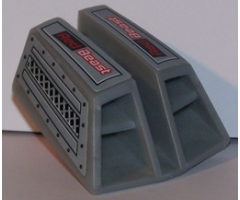 Technic Engine Air Scoop Double (RC Car) with Side Vents and 'Red Beast' Pattern (Stickers) - Set 8378