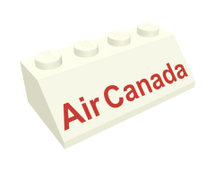 Slope 45 2 x 4 with Red 'Air Canada' Pattern (Set 611-2)