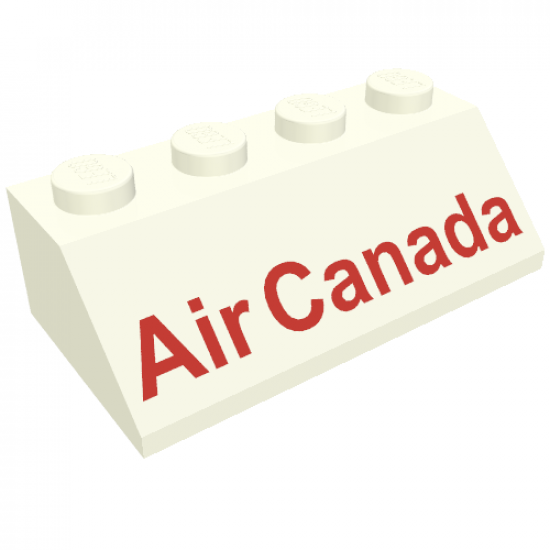 Slope 45 2 x 4 with Red 'Air Canada' Pattern (Set 611-2)