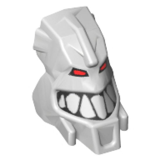 Minifigure, Head, Modified Bionicle Piraka Thok Pattern