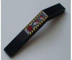 Technic, Liftarm 1 x 9 Bent (6 - 4) Thick with Switchboard and Buttons Pattern (Sticker) - Sets 8482 / 8483