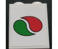 Brick 1 x 2 x 2 with Inside Stud Holder with Octan Logo Pattern (Sticker) - Set 3180