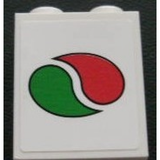 Brick 1 x 2 x 2 with Inside Stud Holder with Octan Logo Pattern (Sticker) - Set 3180