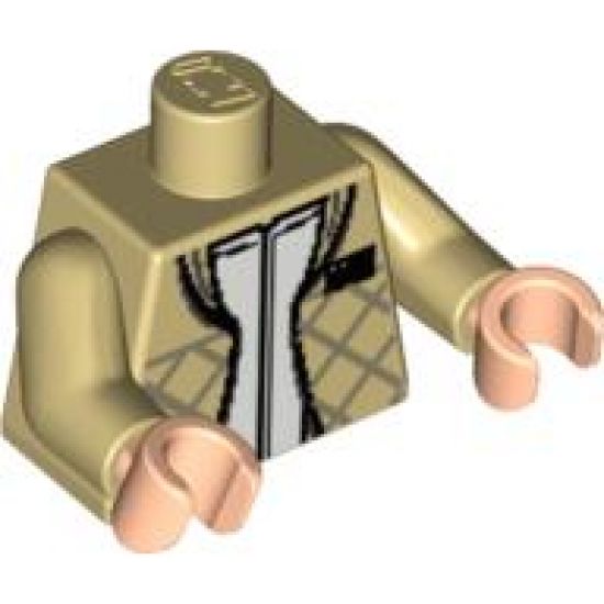 Torso SW Checkered Jacket with White Undershirt Pattern (Leia) / Tan Arms / Light Nougat Hands