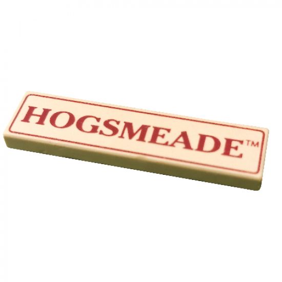 Tile 1 x 4 with HP Hogsmeade Pattern