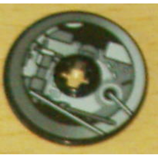 Technic, Disk 3 x 3 with Machinery Pattern 3 (Sticker) - Set 4504