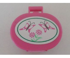 Scala Utensil Oval Case with Butterflies and Flowers Pattern (Sticker) - Set 5895
