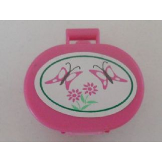 Scala Utensil Oval Case with Butterflies and Flowers Pattern (Sticker) - Set 5895