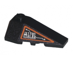 Wedge 4 x 2 Triple Right with '8101' Circuitry Pattern (Sticker) - Set 8101