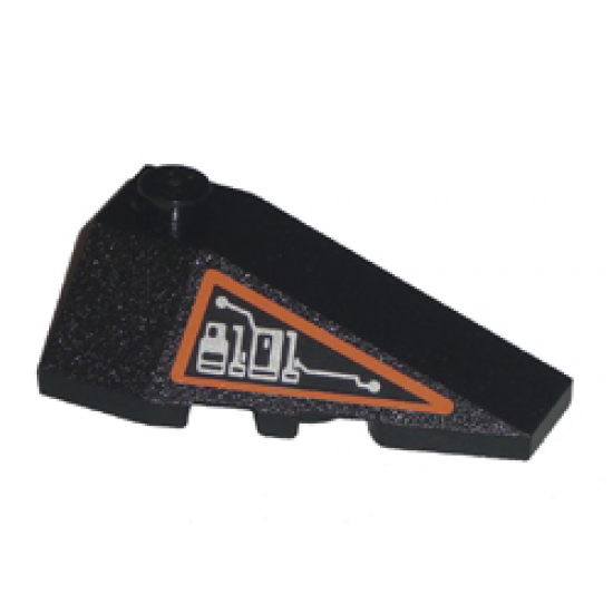 Wedge 4 x 2 Triple Right with '8101' Circuitry Pattern (Sticker) - Set 8101