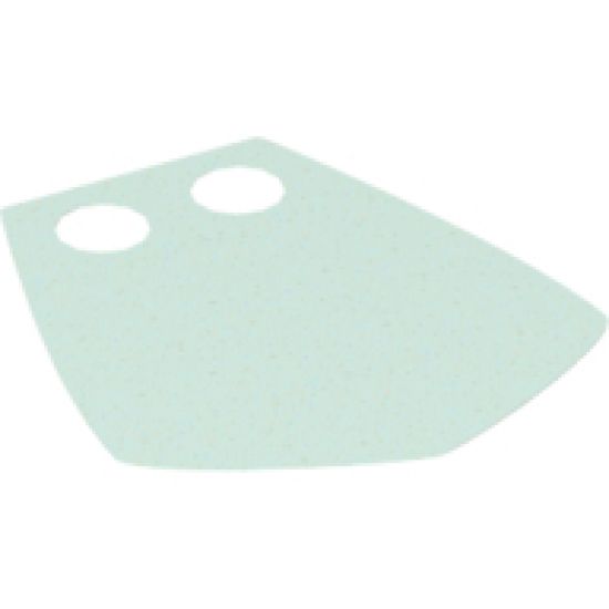Minifigure, Body Wear Skirt Cloth Pentagonal, Close Silver Dots on One Side Pattern