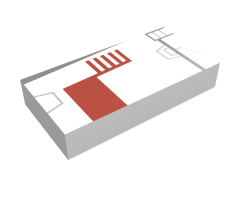 Tile 1 x 2 with X-wing Fighter Pattern Model Right Side