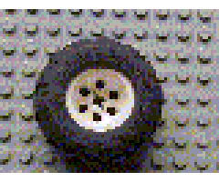 Wheel & Tire Assembly 43.2 x 28 Balloon Small with + Shape Axle Hole with Black Tire 43.2 x 28 S Balloon Small (6580a / 6579)