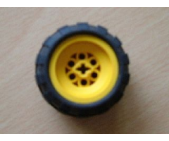 Wheel & Tire Assembly 43.2 x 28 Balloon Small with + Shape Axle Hole with Black Tire 43.2 x 28 S Balloon Small (6580a / 6579)