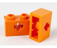 Technic, Brick 1 x 2 with Axle Hole (+ Shape) and Inside Side Supports