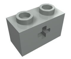 Technic, Brick 1 x 2 with Axle Hole (+ Shape) and Inside Side Supports