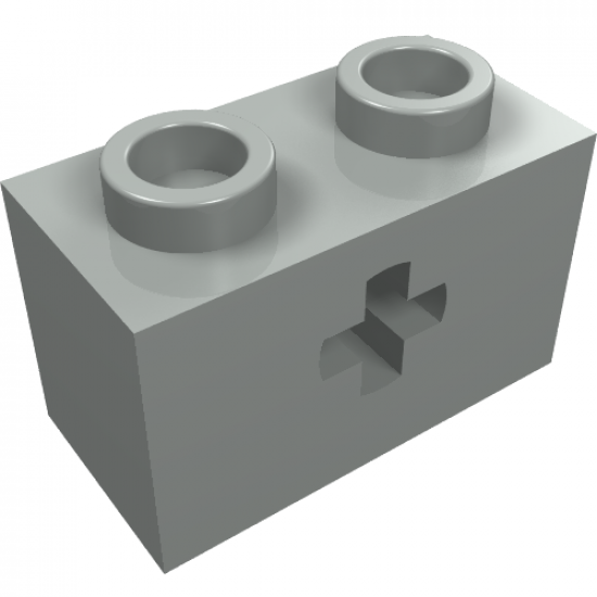 Technic, Brick 1 x 2 with Axle Hole (+ Shape) and Inside Side Supports