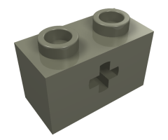Technic, Brick 1 x 2 with Axle Hole (+ Shape) and Inside Side Supports