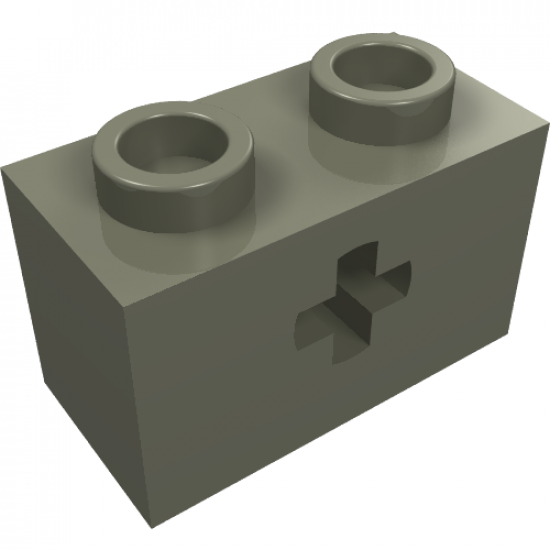 Technic, Brick 1 x 2 with Axle Hole (+ Shape) and Inside Side Supports