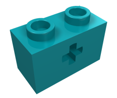 Technic, Brick 1 x 2 with Axle Hole (+ Shape) and Inside Side Supports