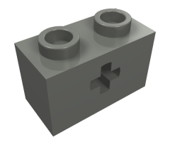 Technic, Brick 1 x 2 with Axle Hole (+ Shape) and Inside Side Supports