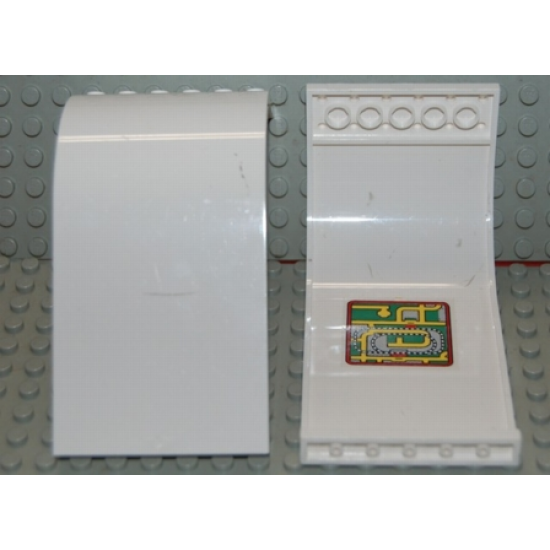Panel 6 x 6 x 9 Curved Top with Shuttle Route Map Pattern on Inside (Sticker) - Set 6399