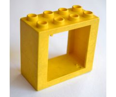Duplo, Building Door / Window Frame 2 x 4 x 3 Flat Front Surface without Clips