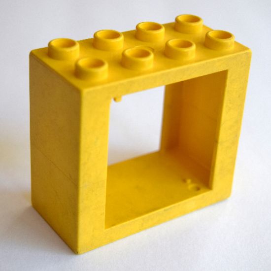 Duplo, Building Door / Window Frame 2 x 4 x 3 Flat Front Surface without Clips