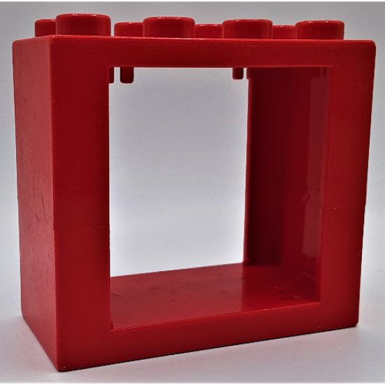 Duplo, Building Door / Window Frame 2 x 4 x 3 Flat Front Surface without Clips