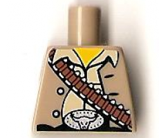Torso Cowboy, Dark Tan Vest, Tan Shirt, Bandolier and Silver Buckle Pattern
