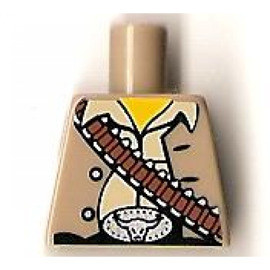 Torso Cowboy, Dark Tan Vest, Tan Shirt, Bandolier and Silver Buckle Pattern