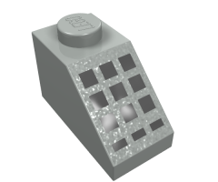 Slope 45 2 x 1 with 9 Large + 3 Small Black Buttons Pattern