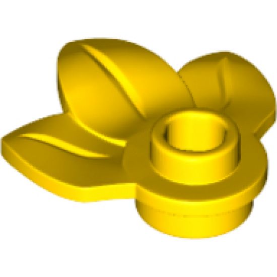 Plant Plate, Round 1 x 1 with 3 Leaves