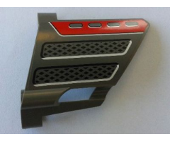 Technic, Panel Fairing #22 Large Short, Small Hole, Side A with Vent Holes and Grille Pattern (Sticker) - Set 8454