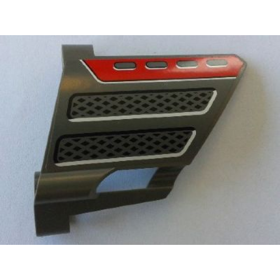 Technic, Panel Fairing #22 Large Short, Small Hole, Side A with Vent Holes and Grille Pattern (Sticker) - Set 8454