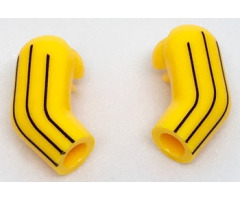 Arm, (Matching Left and Right) Pair with 3 Black Stripes Pattern