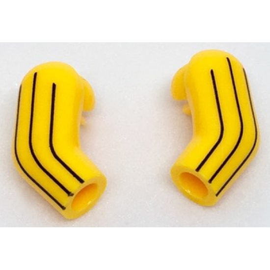 Arm, (Matching Left and Right) Pair with 3 Black Stripes Pattern