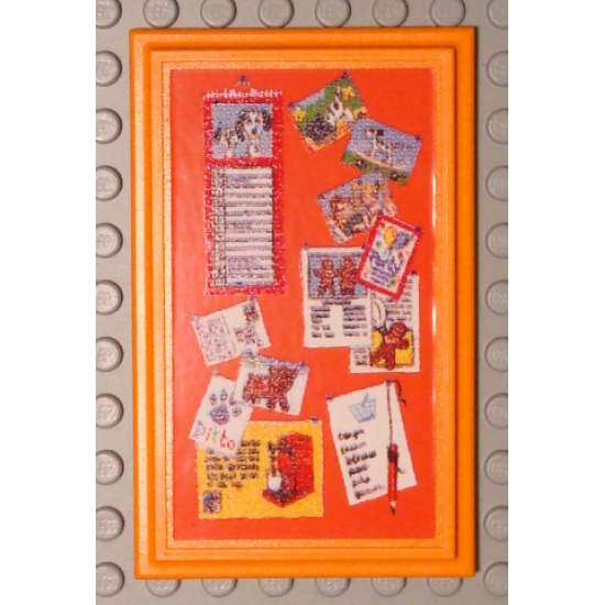 Scala Wall, Panel 6 x 10 with Bulletin Board Pattern (Sticker) - Set 3123