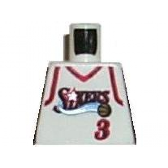 Torso NBA Philadelphia 76ers #3 (White Jersey) Pattern