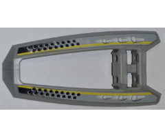 Technic, Panel RC Car Panel Flexible Middle with Yellow Lines, Holes and Lights Pattern (Stickers) - Set 8369-1