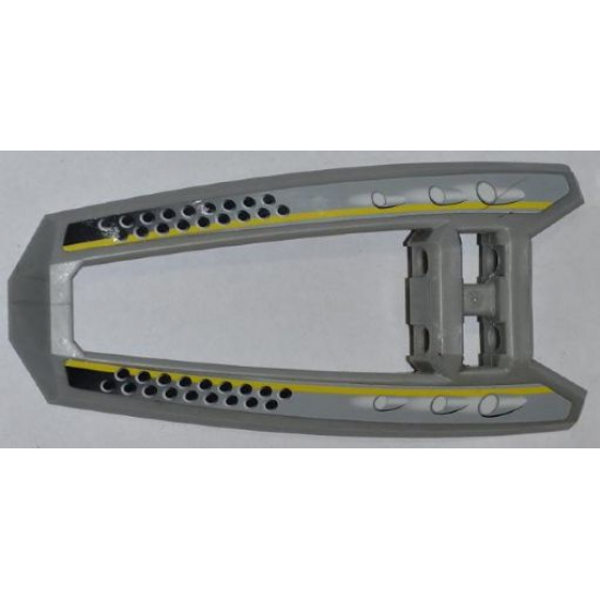 Technic, Panel RC Car Panel Flexible Middle with Yellow Lines, Holes and Lights Pattern (Stickers) - Set 8369-1