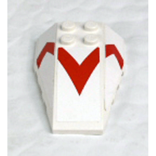 Wedge 6 x 4 Triple Curved with Red 