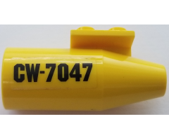 Aircraft Engine Smooth Large, 2 x 2 Thin Top Plate with 'CW-7047' Pattern Model Right Side (Sticker) - Set 7047