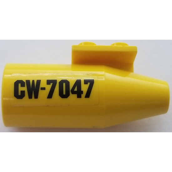 Aircraft Engine Smooth Large, 2 x 2 Thin Top Plate with 'CW-7047' Pattern Model Right Side (Sticker) - Set 7047