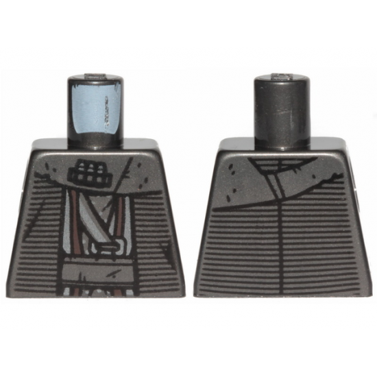Torso SW Striped, Silver and Dark Brown Layered Robe Pattern