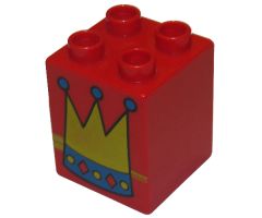 Duplo, Brick 2 x 2 x 2 with Crown Pattern